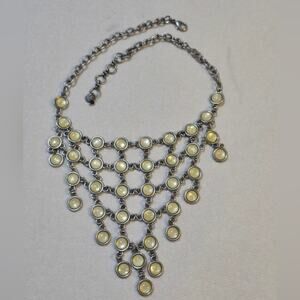 Lucky brand Yellow Jeweled BIBB statement Necklace‎